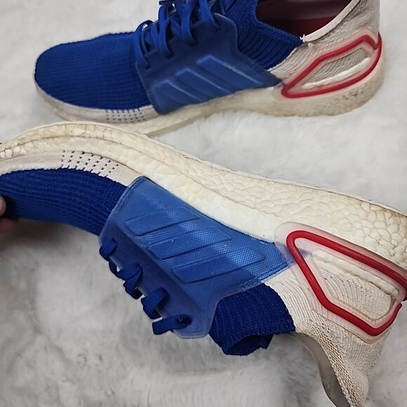Adidas Mens Ultraboost 19 Blue White Running Athletic Shoes Size 13 US EF1340 - Picture 5 of 12